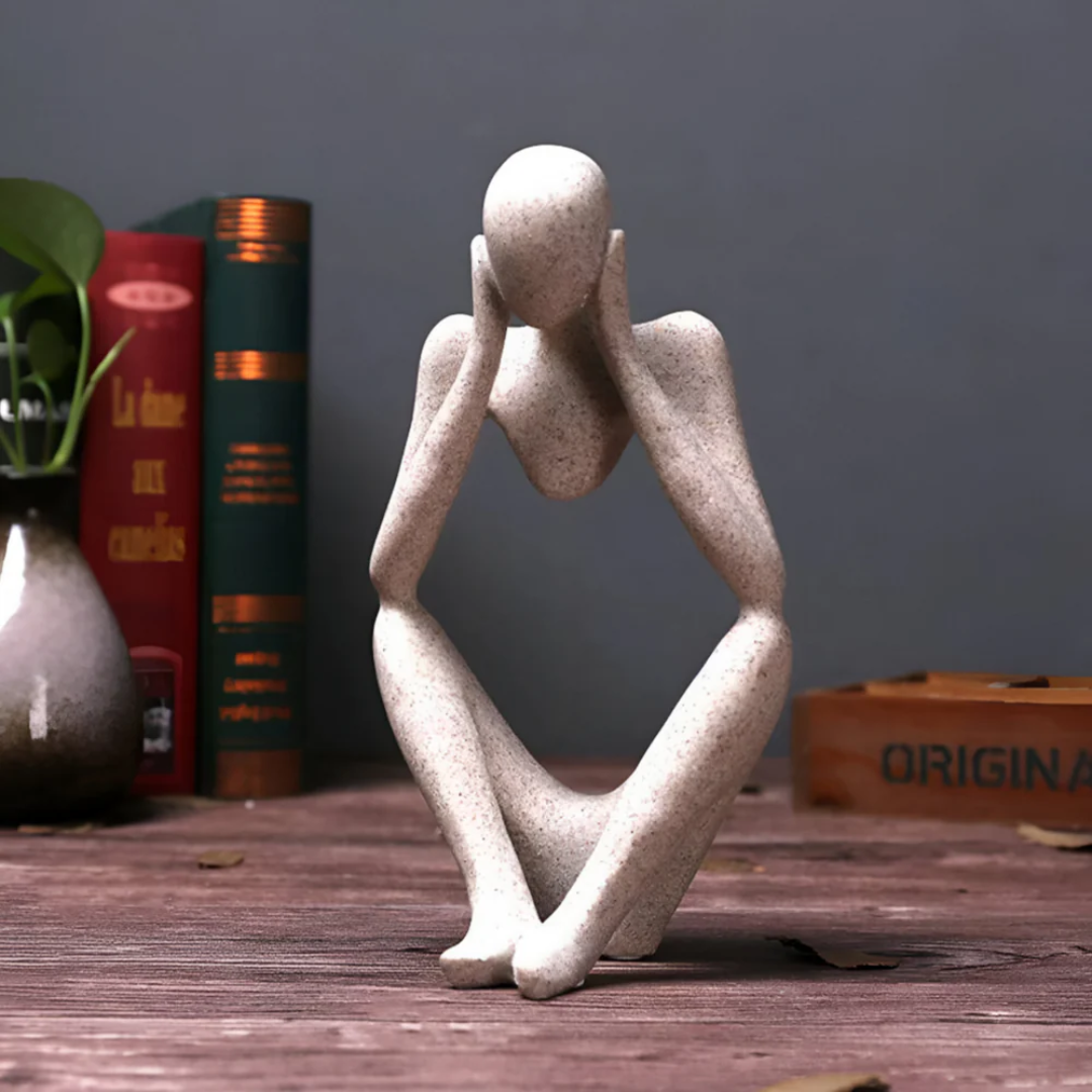 Abstrakt Skulptur Tenkeren – Kontemplativ Eleganse Og Moderne Design