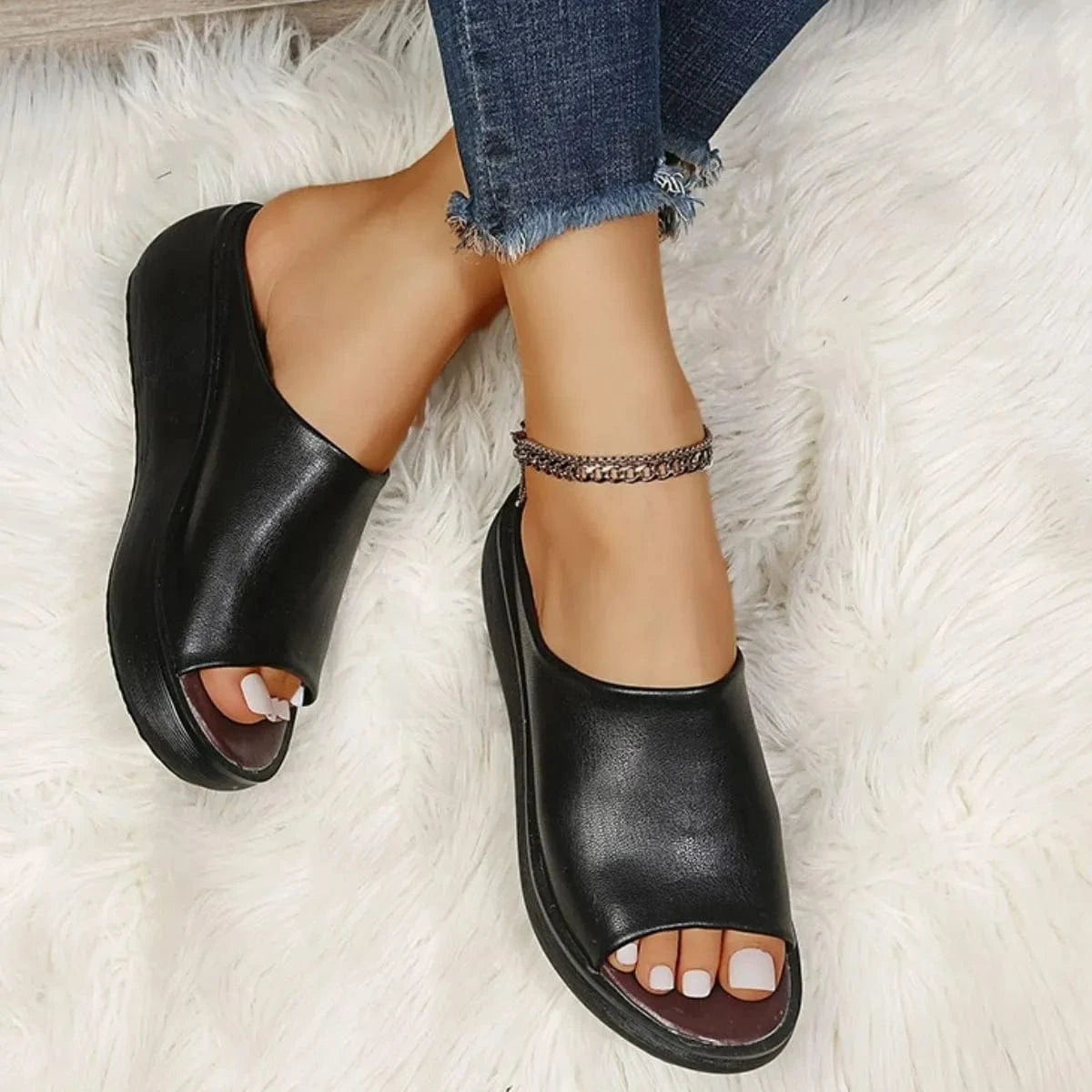 Platform Sandals — Open Toe Elegant