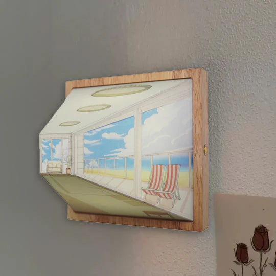 مصباح جداري زخرفي - وهم بصري 3D