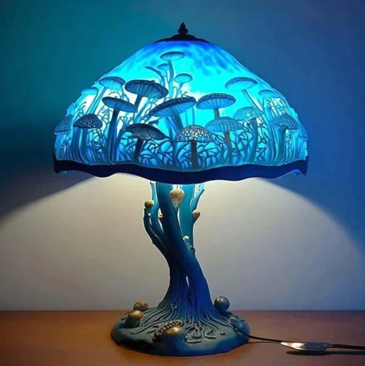 Rustgevende Glas-in-lood Lamp – Zacht Licht En Warme Sfeer