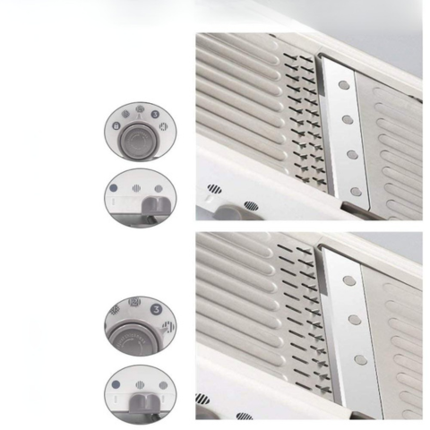 Mandolina de cozinha multifunções - Máxima precisão e segurança