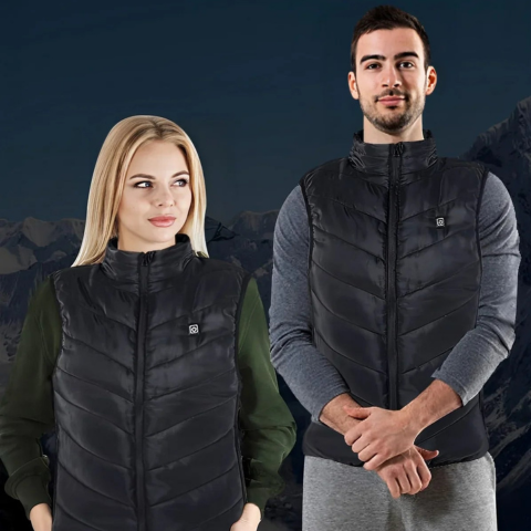 Gilet Chauffant Unisexe — Température Réglable & Style Moderne