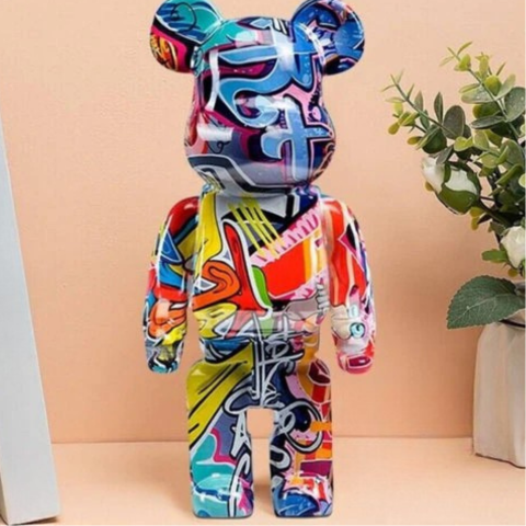 Dekorativní graffiti socha - Jasné barvy a městský duch