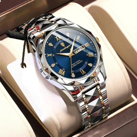 Gildas | Relógio de luxo impermeável para homem - Função iluminada e estilo intemporal