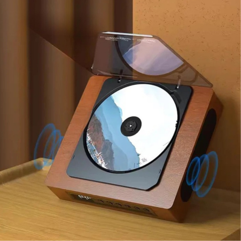 Bluetooth Retro CD-spelare med Type-C-port - överlägsen anslutningsmöjligheter och ljudkvalitet