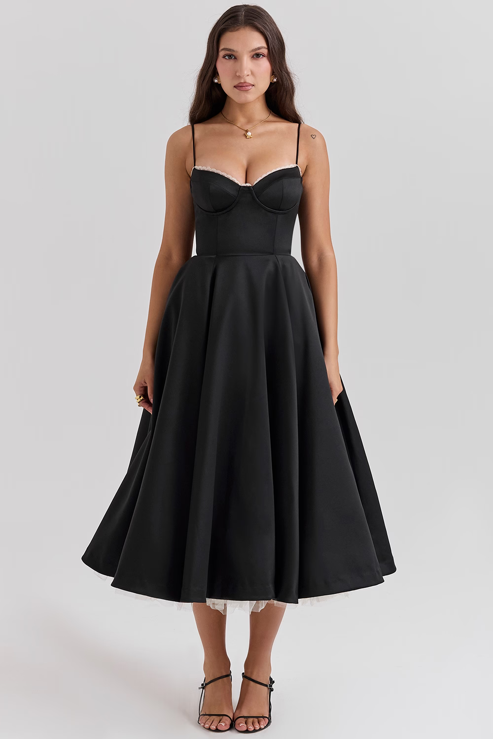 Lory | Midi Dress with Straps – Classic Glamour and Lightness