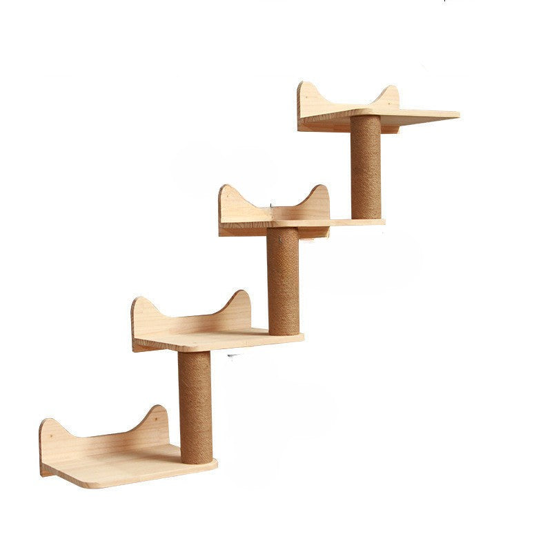 Cadre D'Escalade Mural Pour Chat Avec Plateforme Suspendue Et Échelle