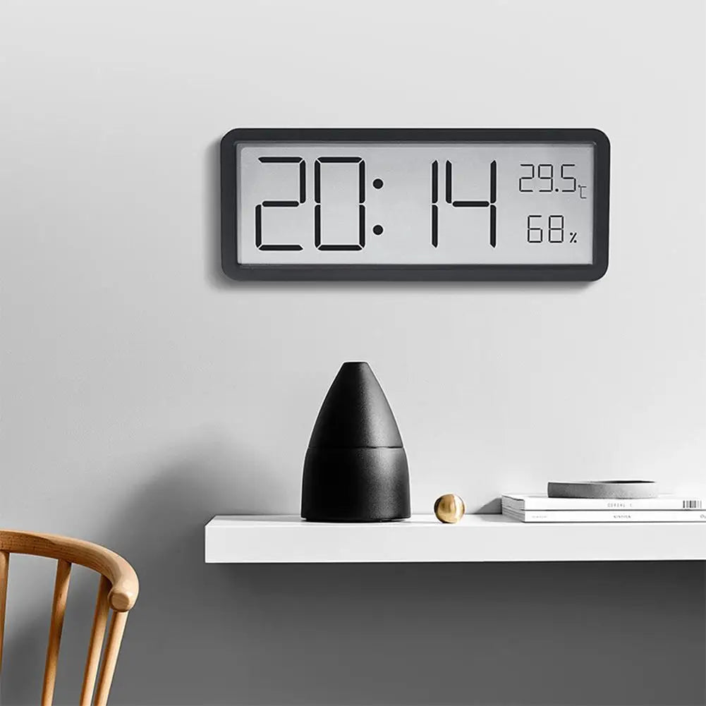 Digital Wall Clock - Time, Temperature & Humidity