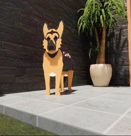 Original Blomsterkrukke — Hundeform