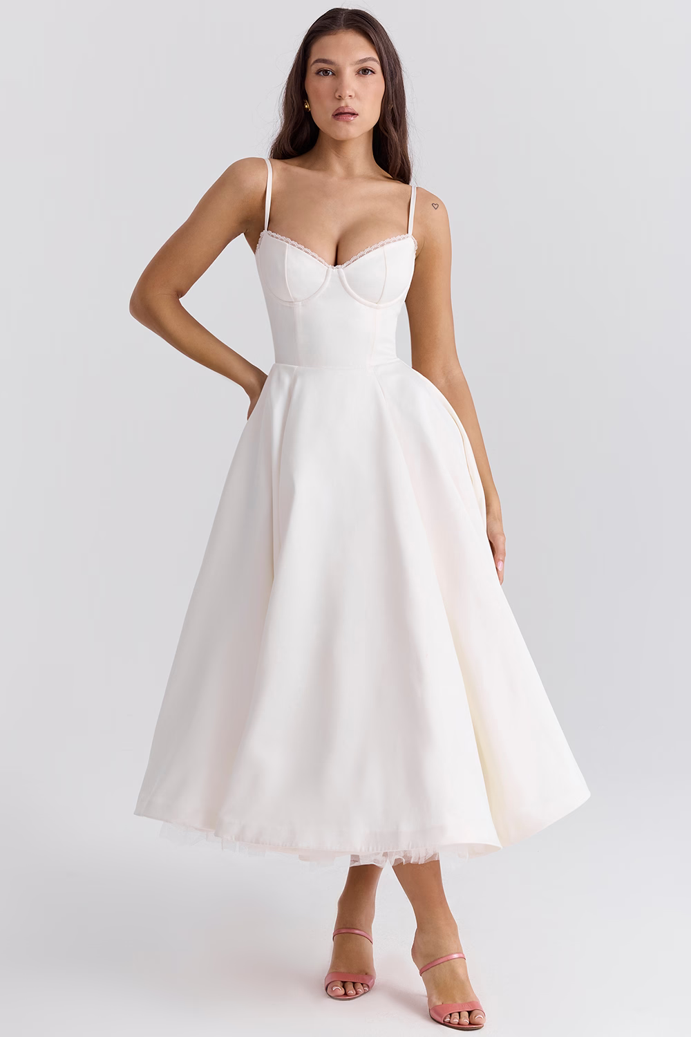 Lory | Midi Dress with Straps – Classic Glamour and Lightness