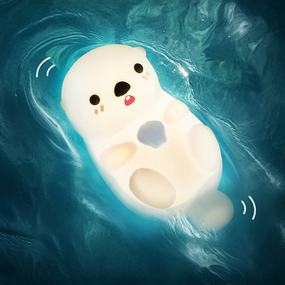 Lumină de veghe LED – Foca drăguță din silicon moale 