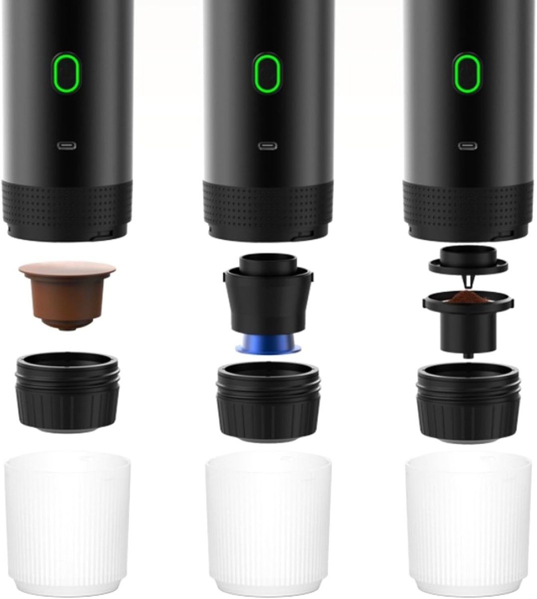 Bærbar 3-i-1 Kaffemaskin – Ideell for kontor, hjem og utendørs 