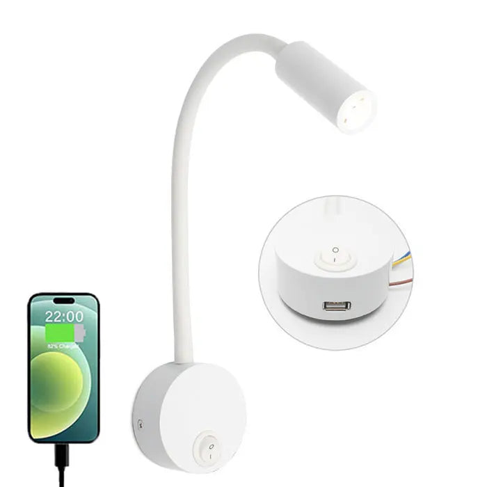 Lampada da parete flessibile a LED - Mobilità, eleganza e luce mirata