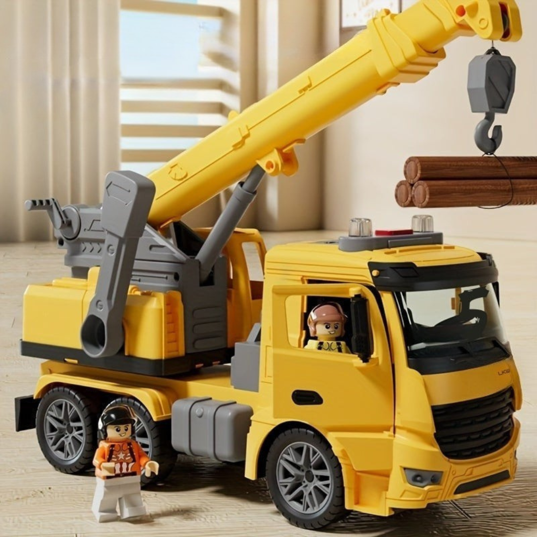 Camion Grue Jouet De Construction — Jeu Réaliste Et Apprentissage Ludique