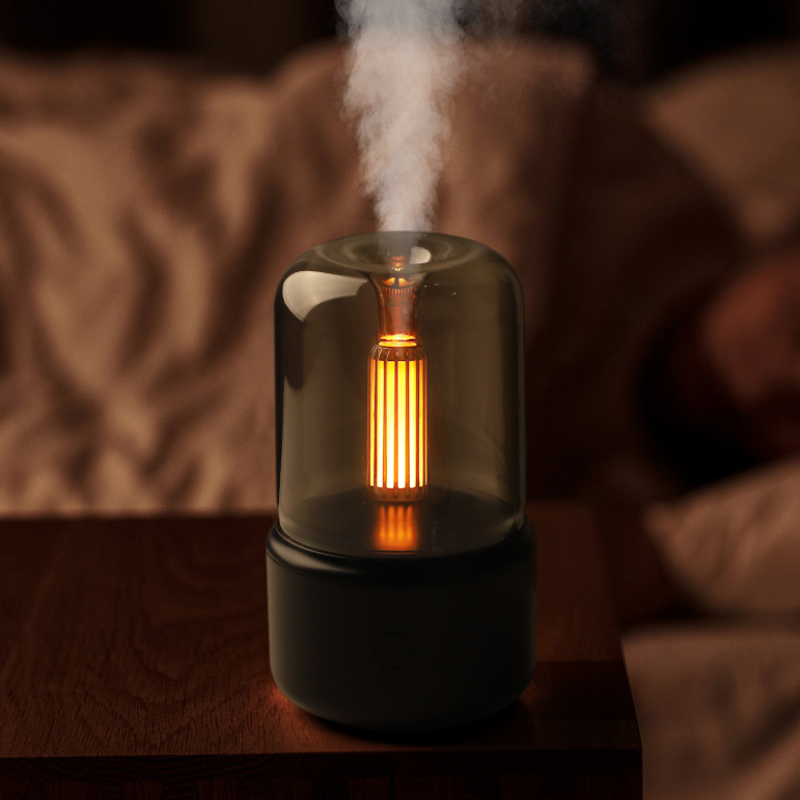 Lampa Dyfuzor Aromatów — Nastrój Spokojnego Płomienia 