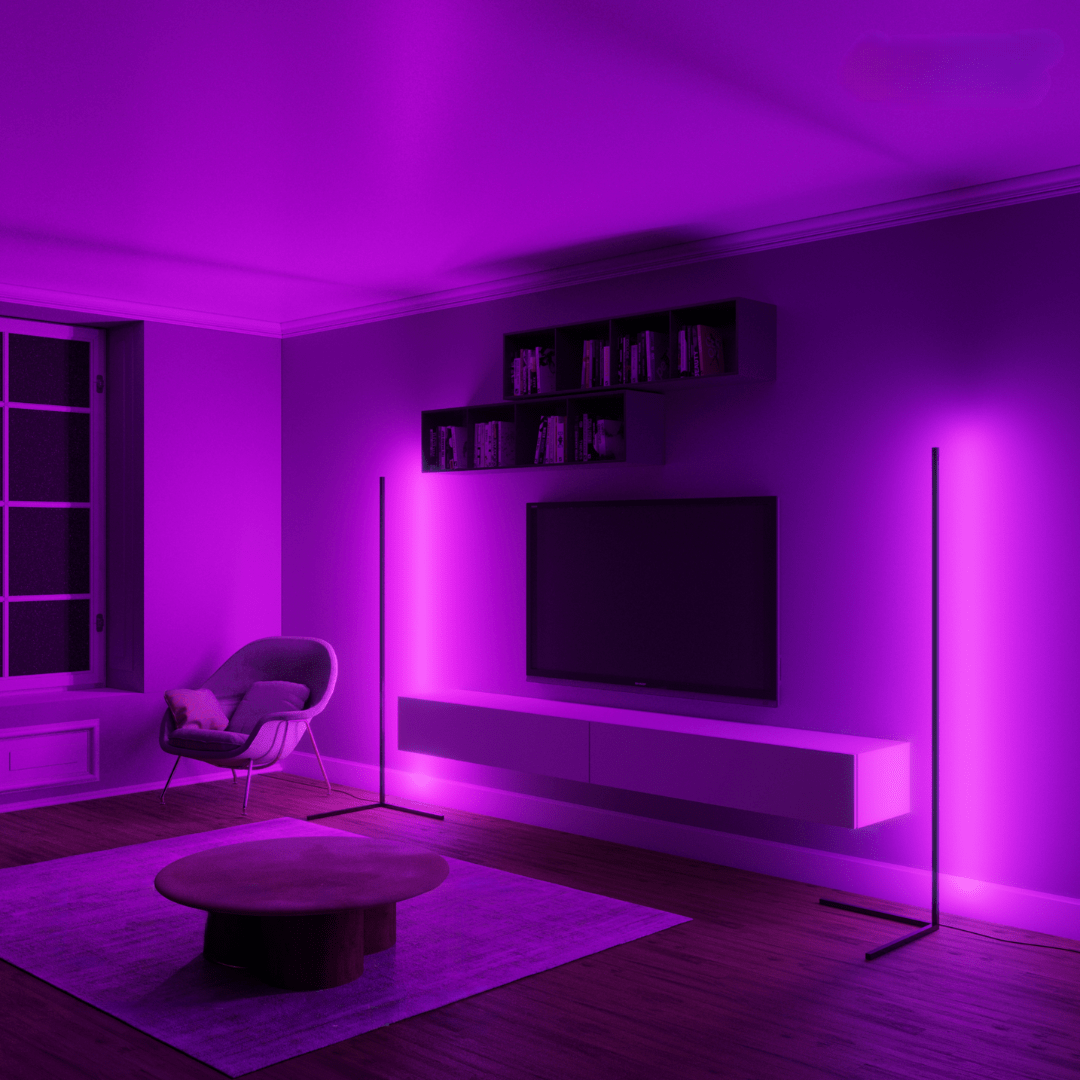 Narożna lampa nastrojowa - Éclat Multicolore & Atmosphère Moderne