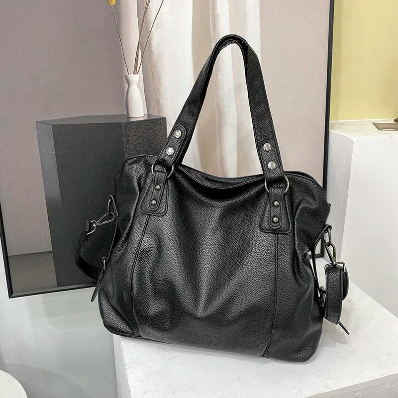 Zita | Grande Bolsa de Mão Mole com Alça Removível – Elegância e Praticidade 