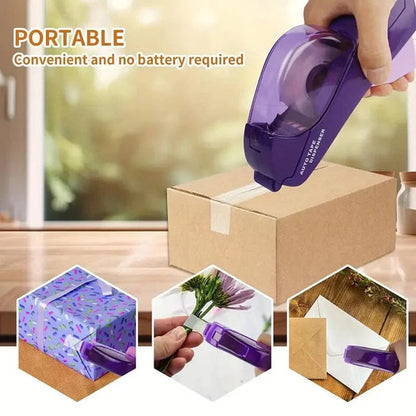 Adhesive tape dispenser for precise cutting 