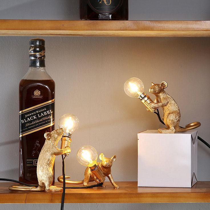 Lámpara de Mesa Ratón – Decoración Original y Iluminación de Tendencia 