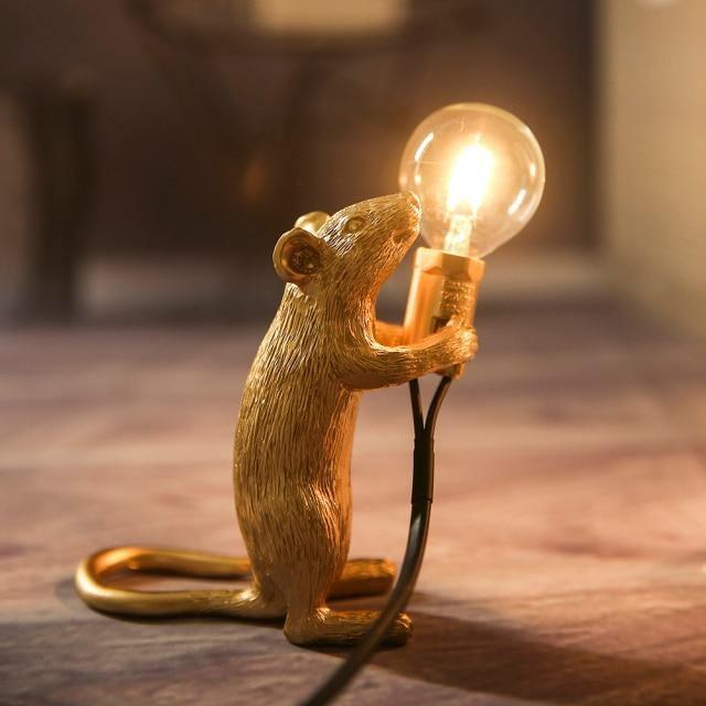 Lámpara de Mesa Ratón – Decoración Original y Iluminación de Tendencia 