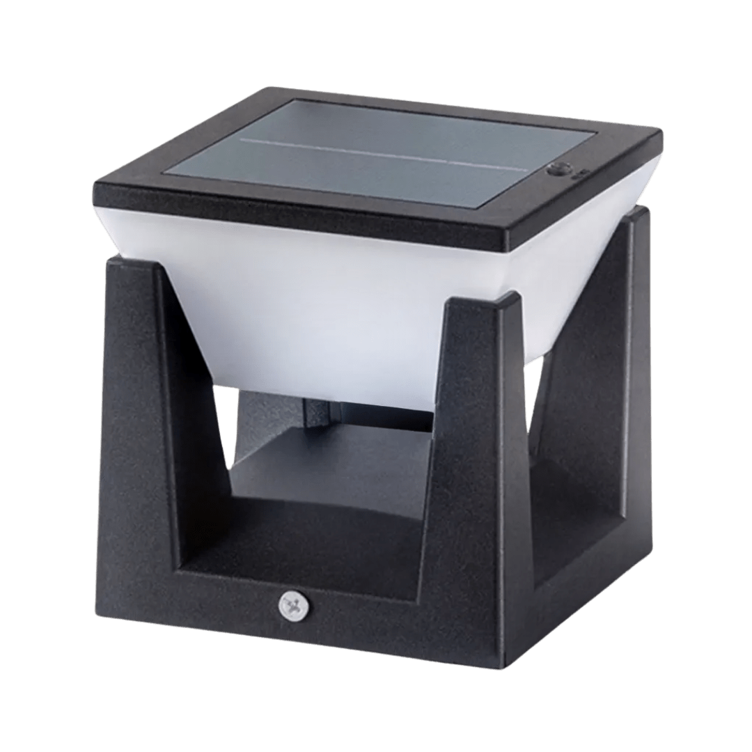 Lampada solare da esterno - Forma quadrata e finitura moderna