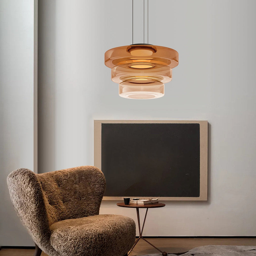 Bauhaus-tyylinen lasinen riippuvalaisin - Eleganssia ja modernia