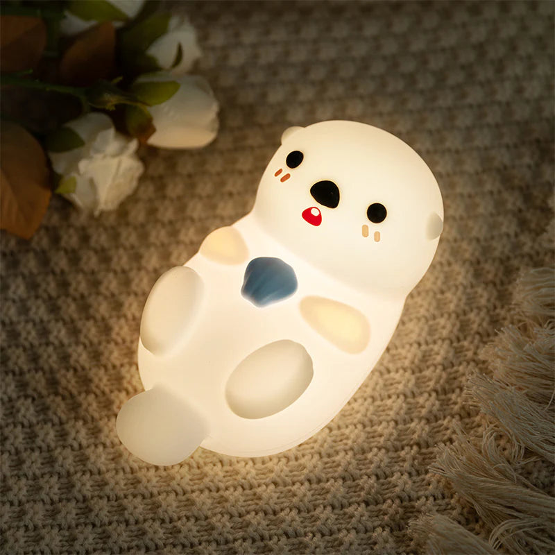 Lumină de veghe LED – Foca drăguță din silicon moale 