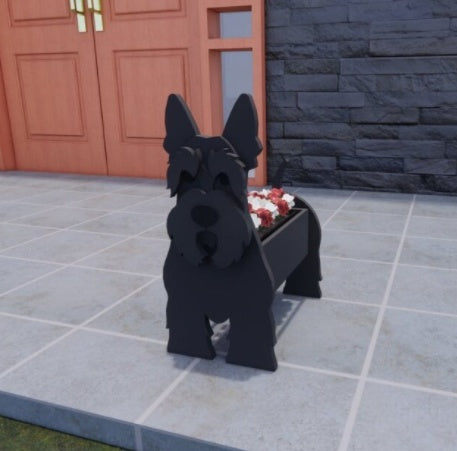 وعاء زهور أصلي — شكل كلب 