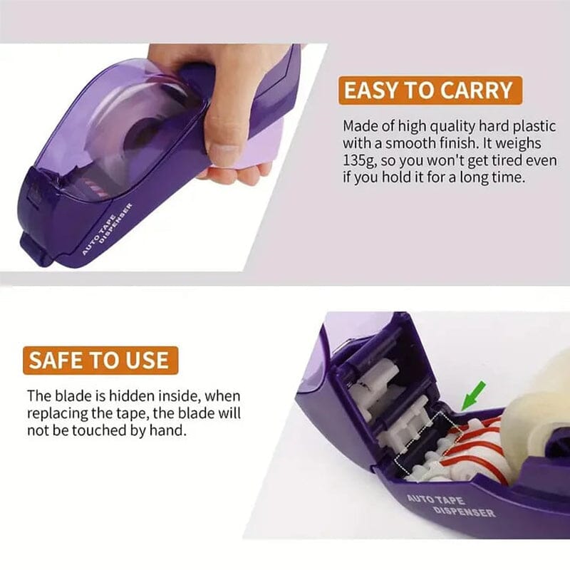 Adhesive tape dispenser for precise cutting 