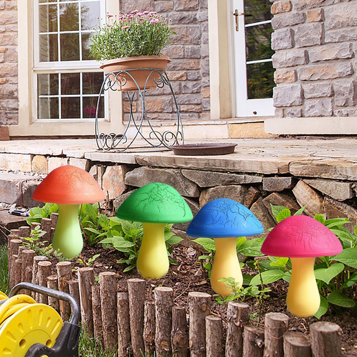 Garden Solar Light Kit — Decorative Glowing Mushrooms 