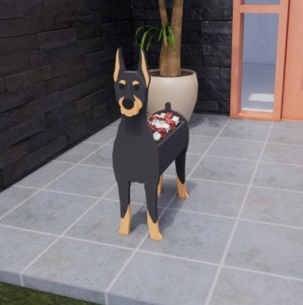 وعاء زهور أصلي — شكل كلب 