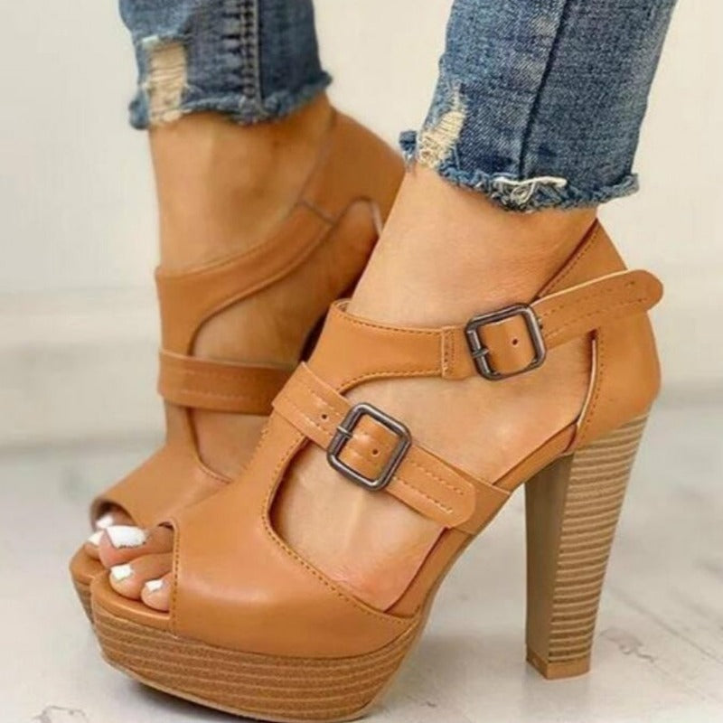 Marilou | Tyylikkäät Plattopohja Sandaletit ja Kaksoislukot 