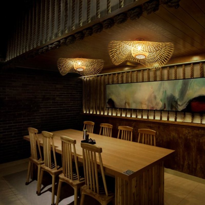 Lampe Suspendue En Osier Style Japonais – Nature Et Sérénité