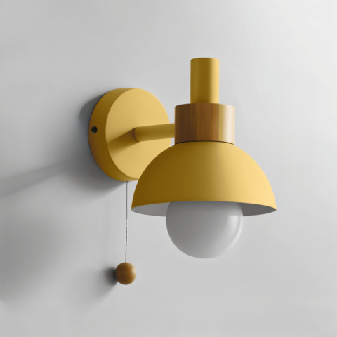 Lampada da parete pastello con interruttore a scomparsa - Illuminazione soffusa e stile moderno