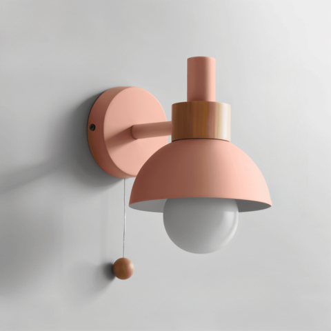 Lampada da parete pastello con interruttore a scomparsa - Illuminazione soffusa e stile moderno