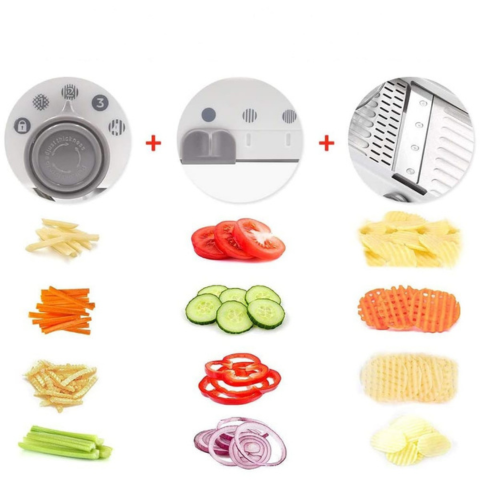 Mandolina de cozinha multifunções - Máxima precisão e segurança
