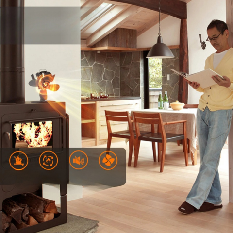 مروحة موقد بخمس شفرات — توزيع مثالي للحرارة 