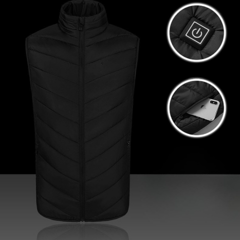 Gilet Chauffant Unisexe — Température Réglable & Style Moderne