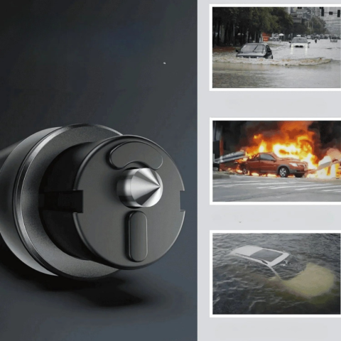 Herramienta compacta de seguridad para el automóvil: diseño práctico y uso inmediato