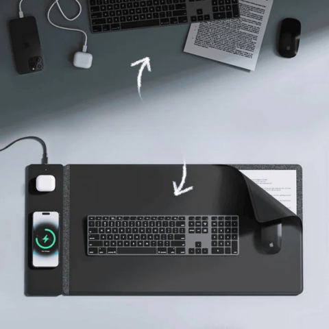 Mouse Pad de Carregamento Sem Fio – Conforto de Utilização e Multifuncional 