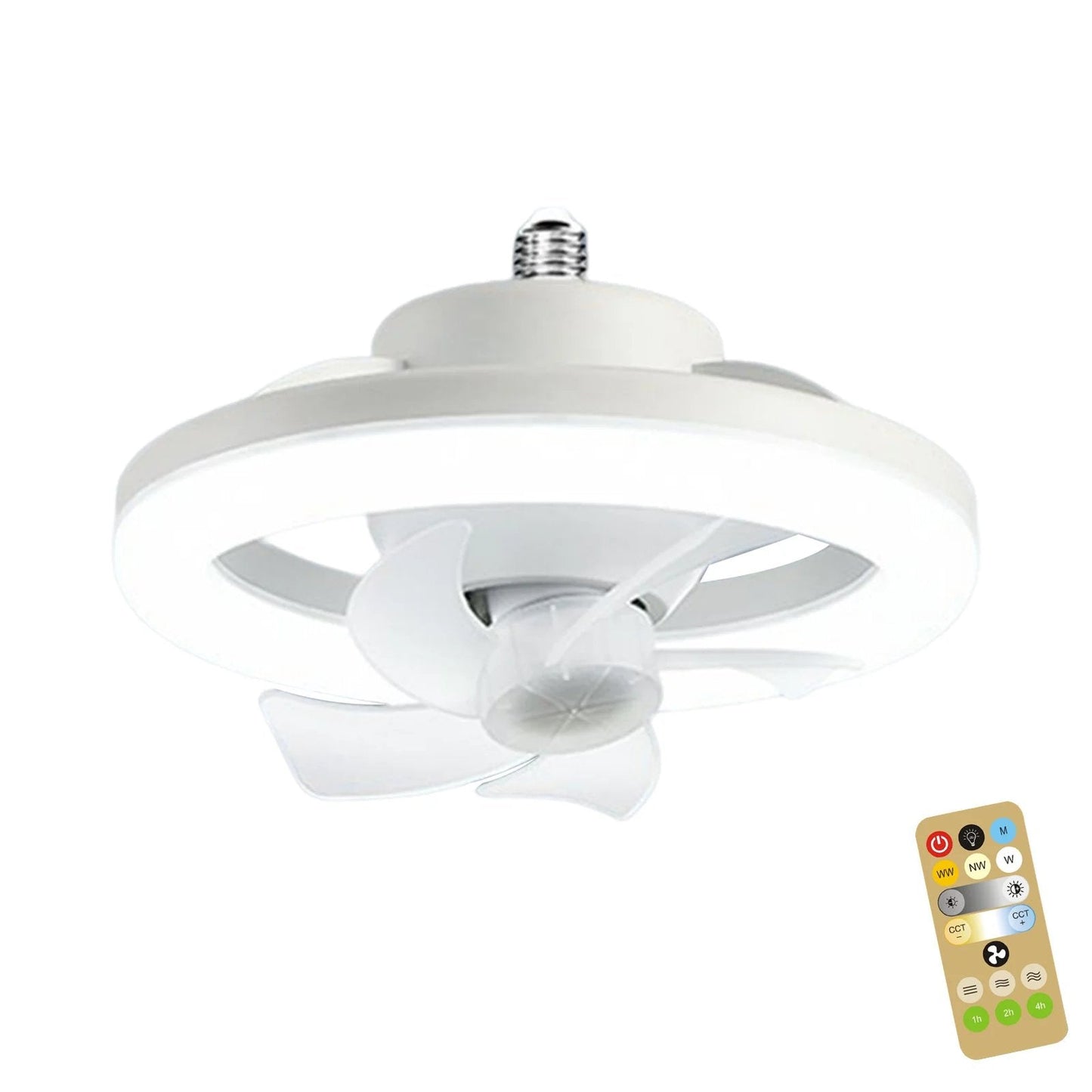 Rotating LED fan for optimal lighting and freshness 