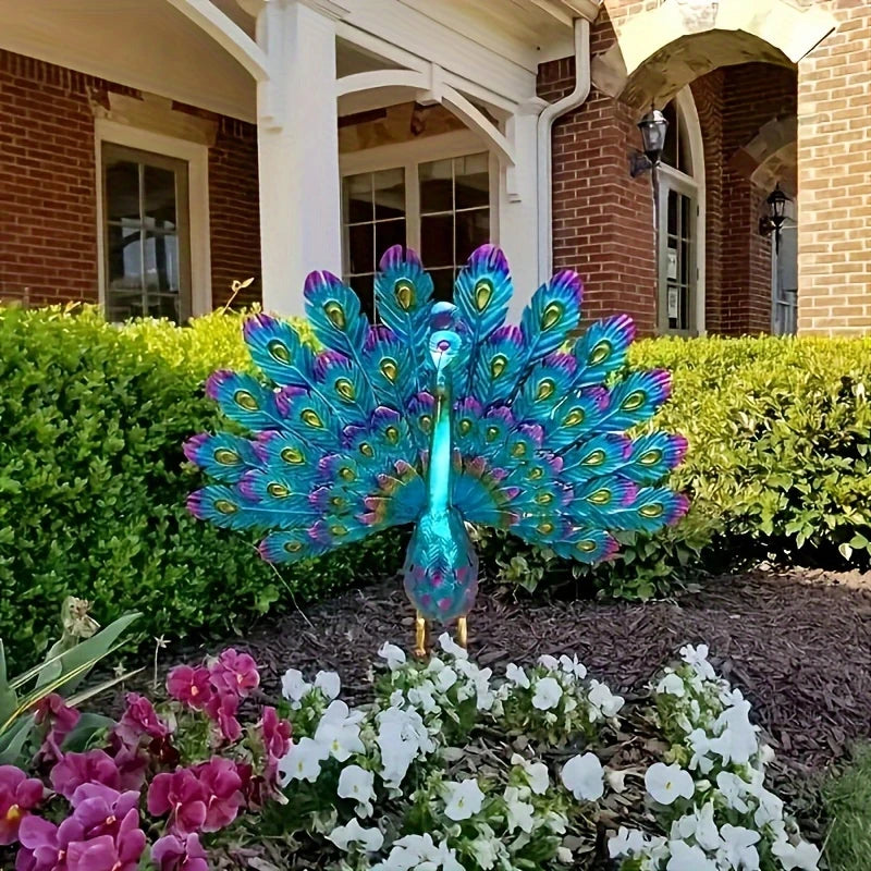 Sculpture Paon Majestueux – Symbole De Beauté Et Prestige