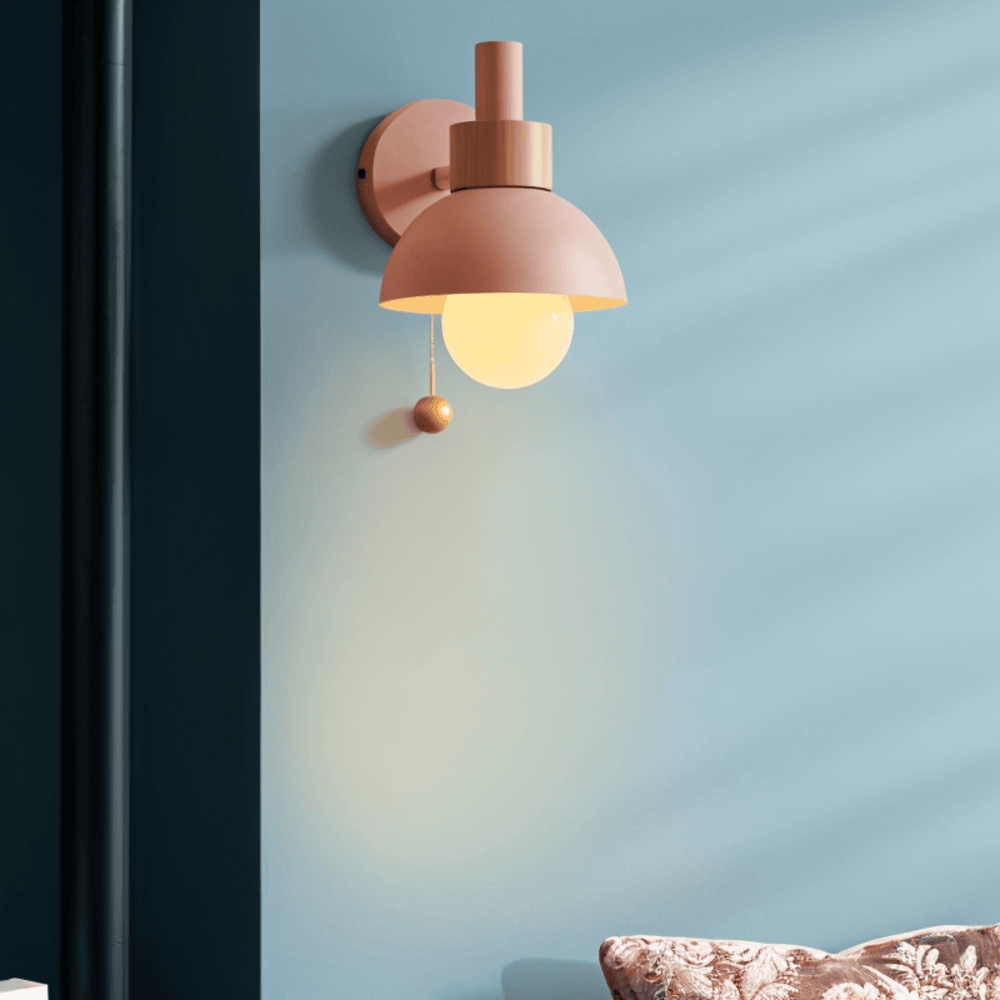 Lampada da parete pastello con interruttore a scomparsa - Illuminazione soffusa e stile moderno