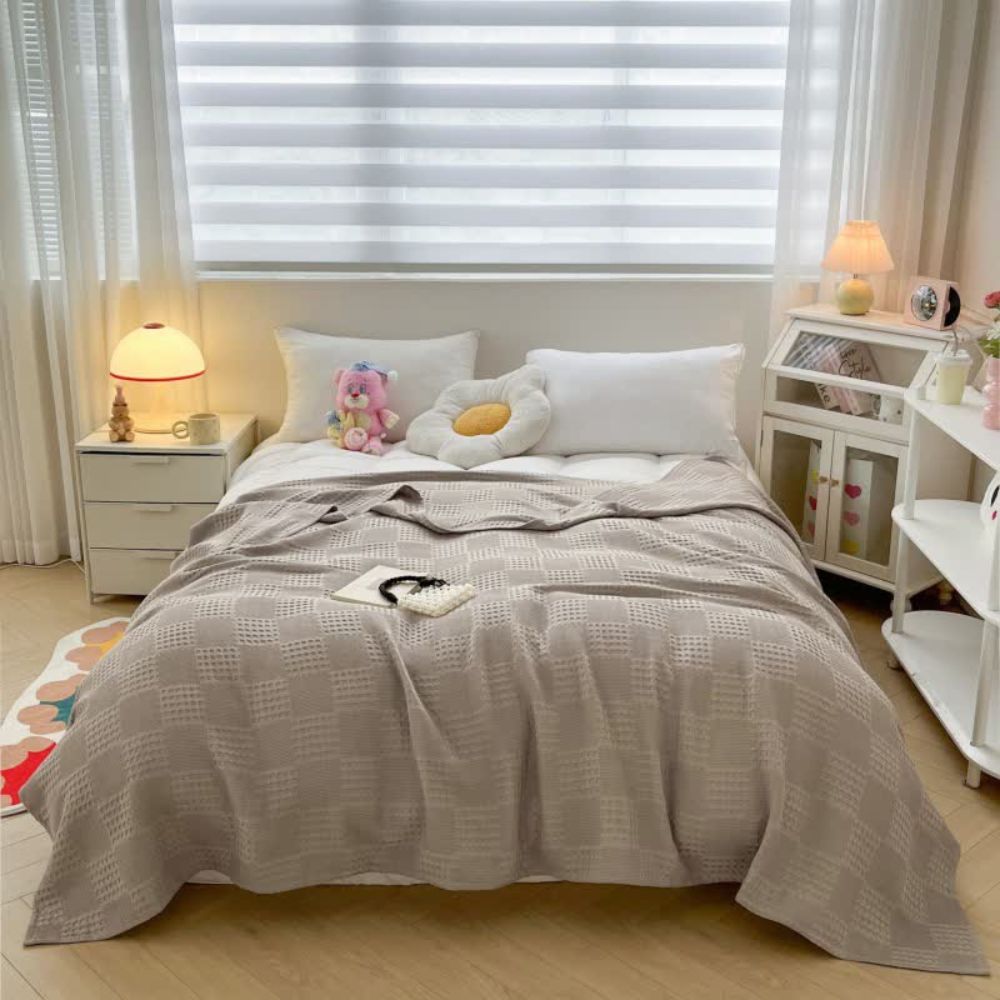 Luxuriöse Waffel-Decke – Bequemer Komfort und natürliche Eleganz 