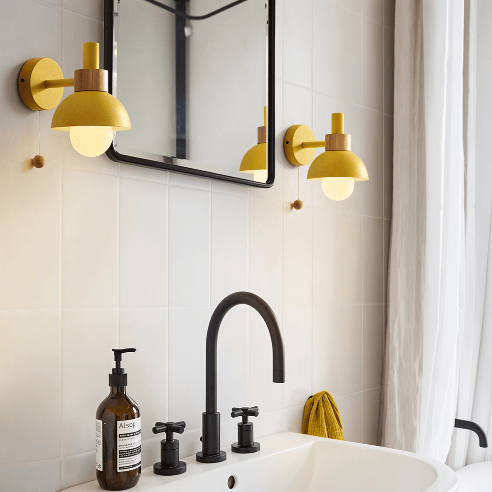 Lampada da parete pastello con interruttore a scomparsa - Illuminazione soffusa e stile moderno