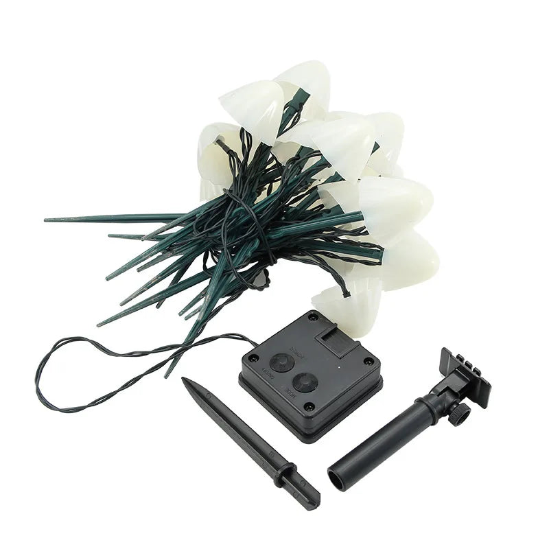 Solar Mushroom String Lights — Nocturnal Charm & Clean Energy 