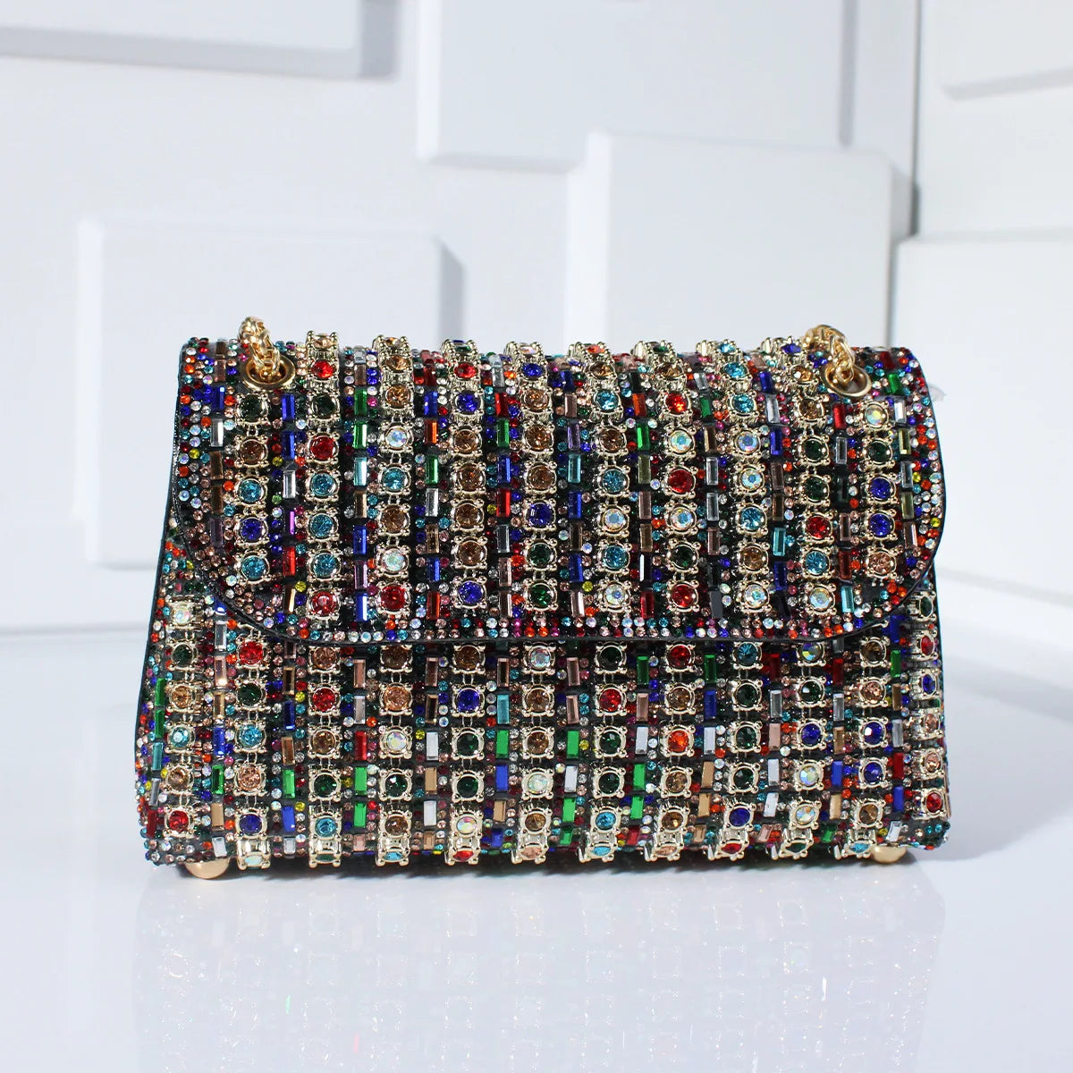 Ida | Evening Clutch Embellished with Rhinestones — Brilliant Elegance for Your Outings 