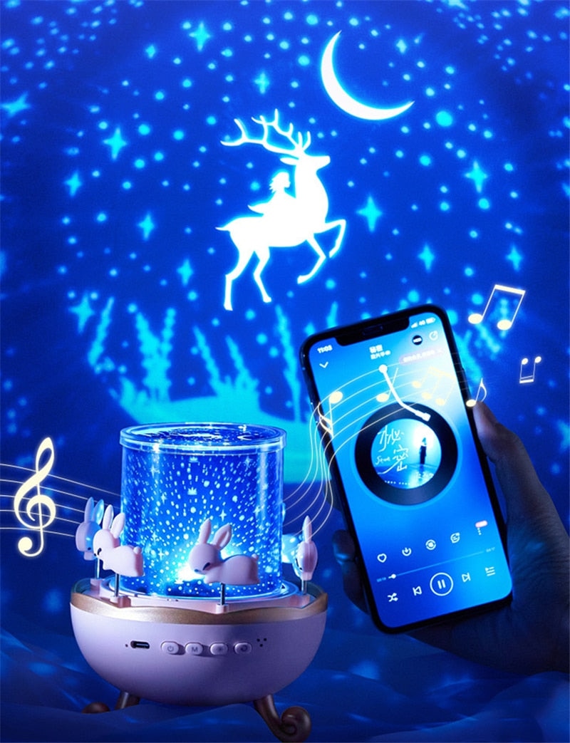 Lampka nocna projektor — Gwiaździste niebo w świetle 