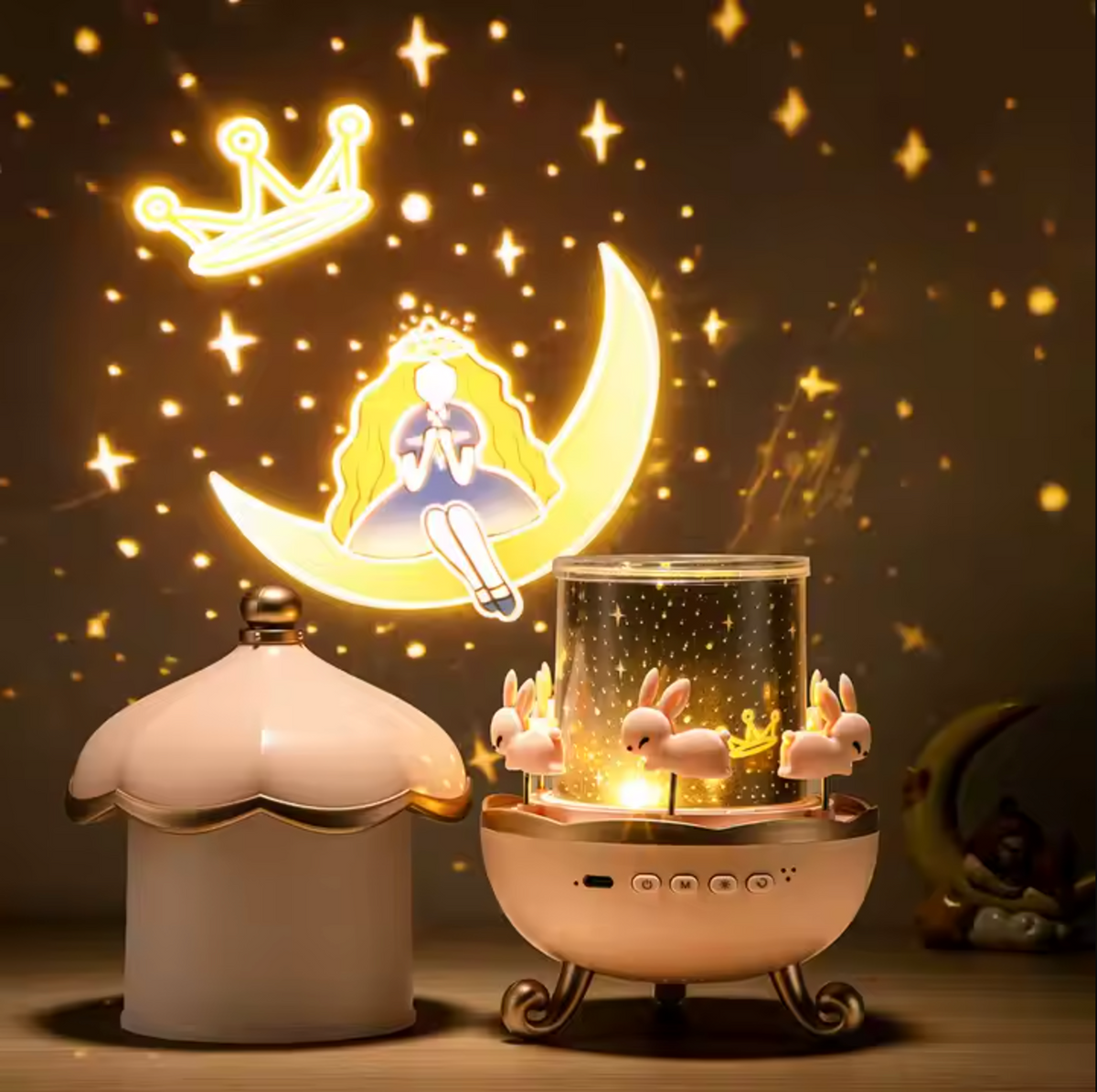 Lampka nocna projektor — Gwiaździste niebo w świetle 
