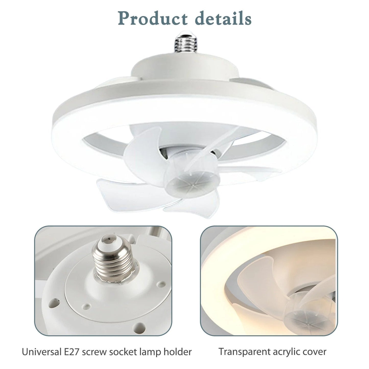 Rotating LED fan for optimal lighting and freshness 